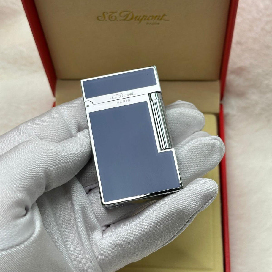S.T. Dupont LIGNE 2  Silver Blue Lighter
