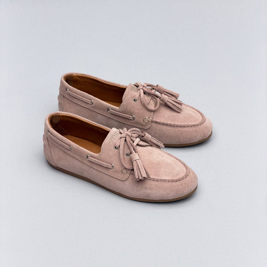 Miu Miu Suede Tassel Lace-Up Loafer