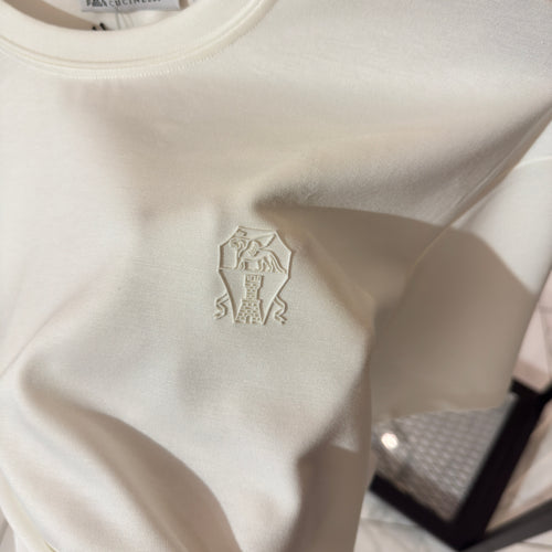 Brunello Cucinelli Logo Detaylı İthal Kumaş T-Shirt