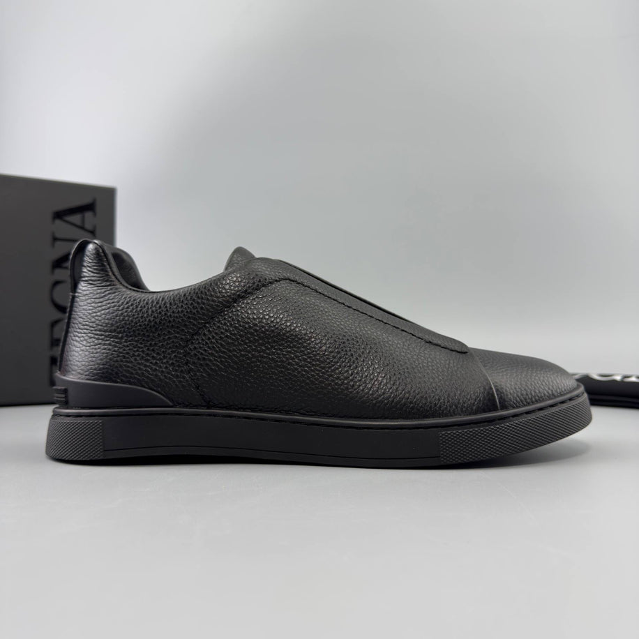 ZEGNA Triple Stitch Leather Sneaker