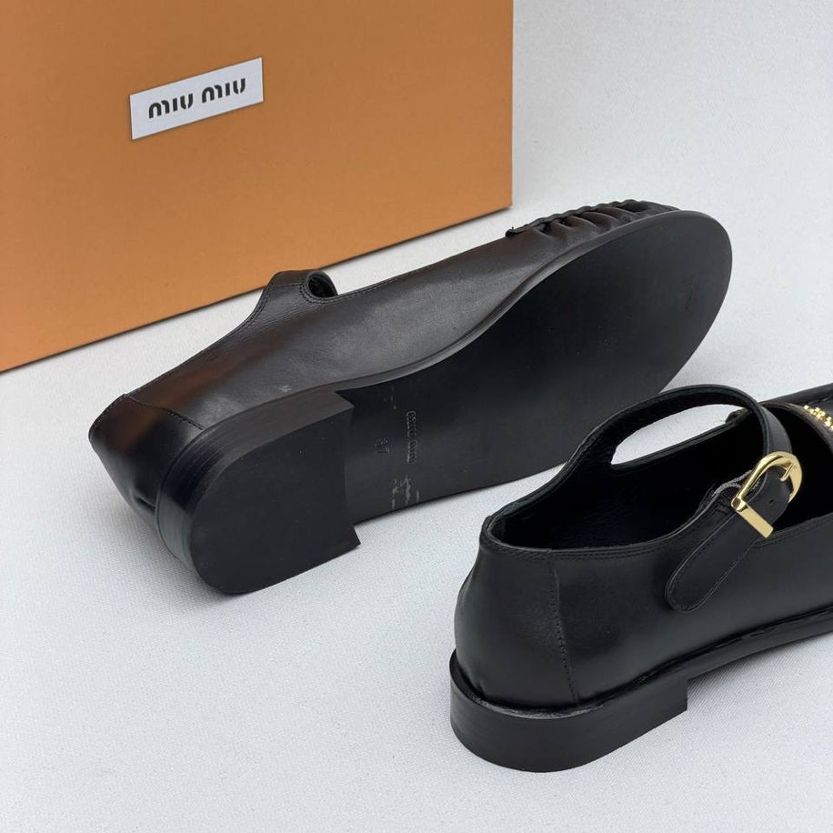 Miu Miu Mary Jane Leather Loafer