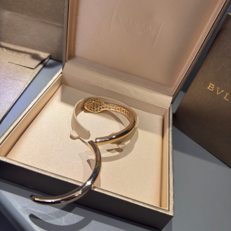 Bvlgari Serpenti Unisex Bileklik (Rose Taşlı )