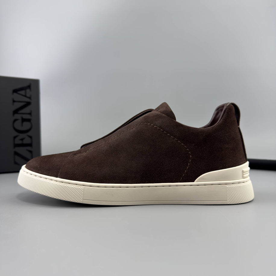 ZEGNA Triple Stitch Suede Sneaker