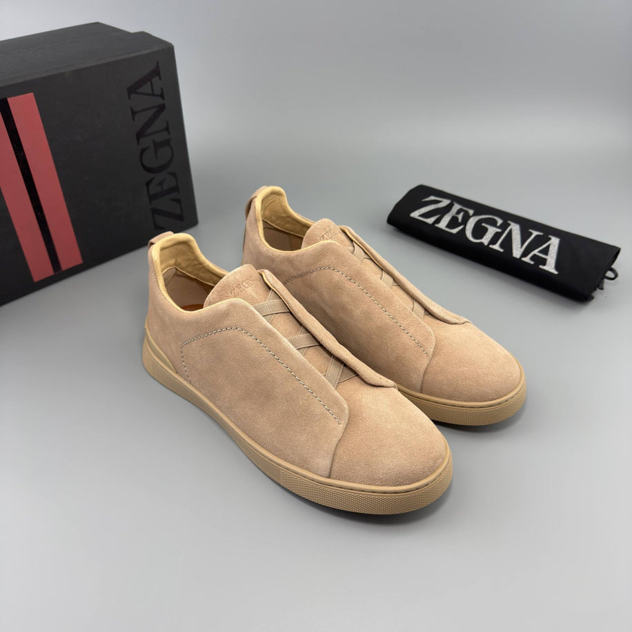 ZEGNA Triple Stitch Suede Sneaker