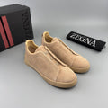 ZEGNA Triple Stitch Suede Sneaker