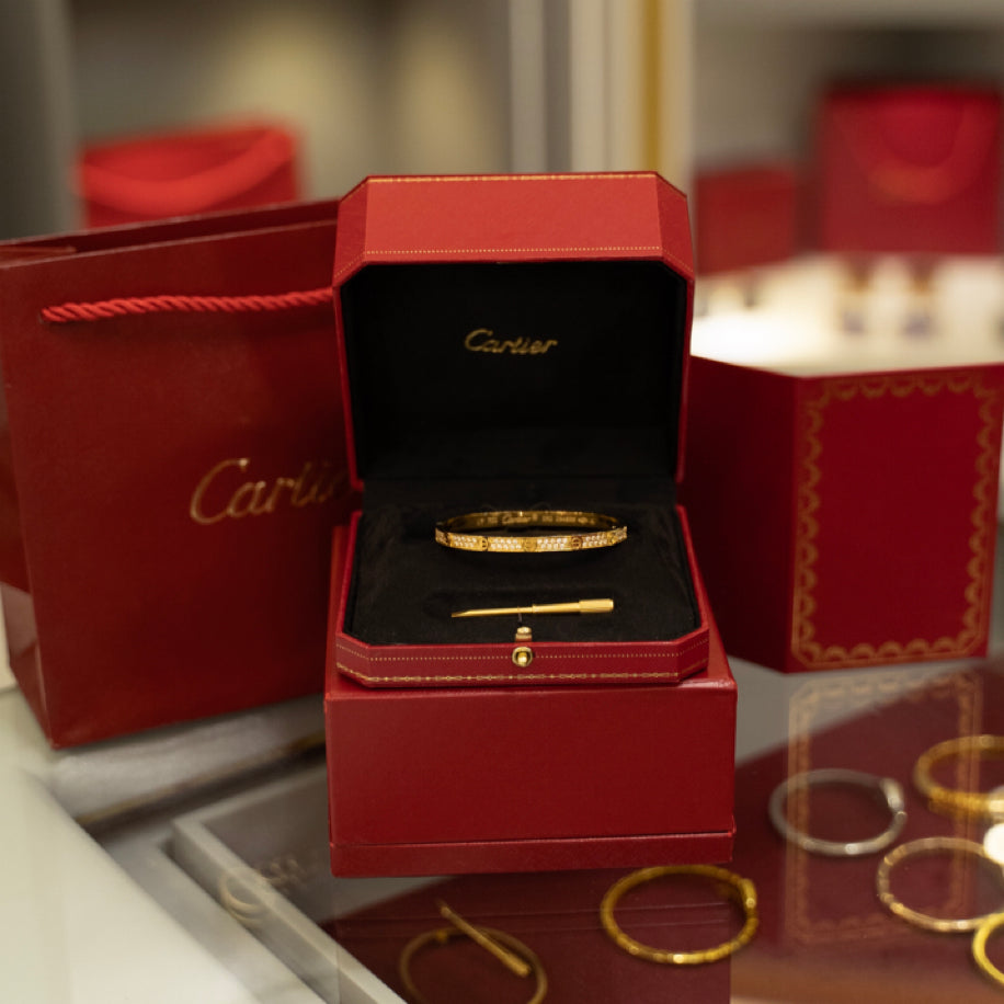 Cartier Love Unisex ( Gold Full Taşlı )
