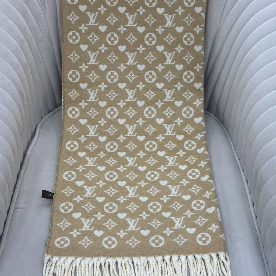 KARIŞIK Louis Vuitton Hakiki Kaşmir İpek Şal