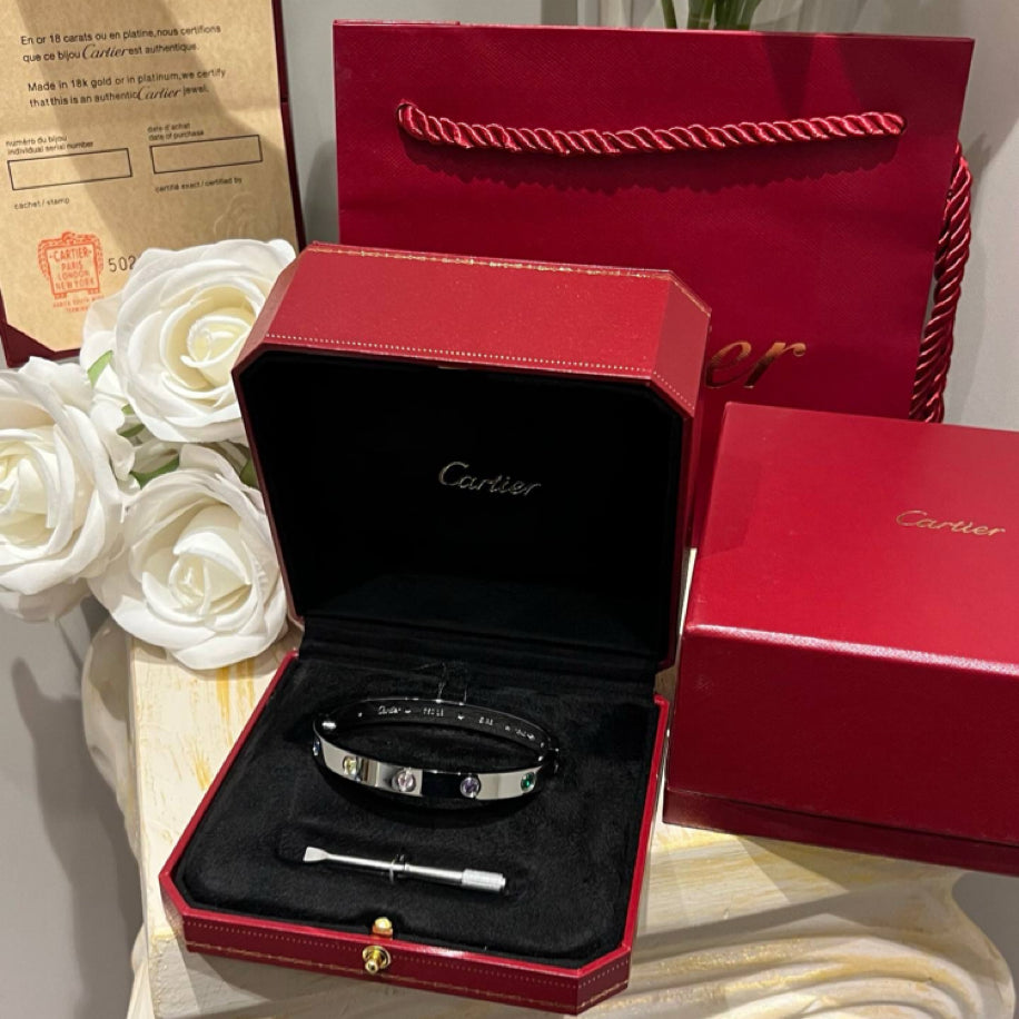 Cartier Love Rainbow Taşlı Bileklik