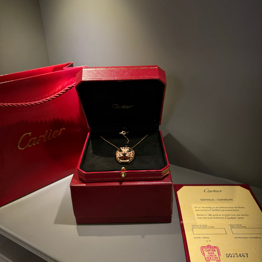 Cartier Panther Rose Taşlı Kolye