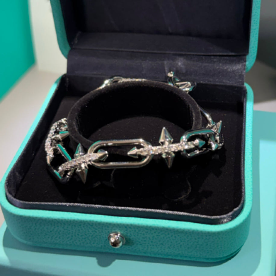Tiffany Unisex (Full Taşlı Silver )Bileklik