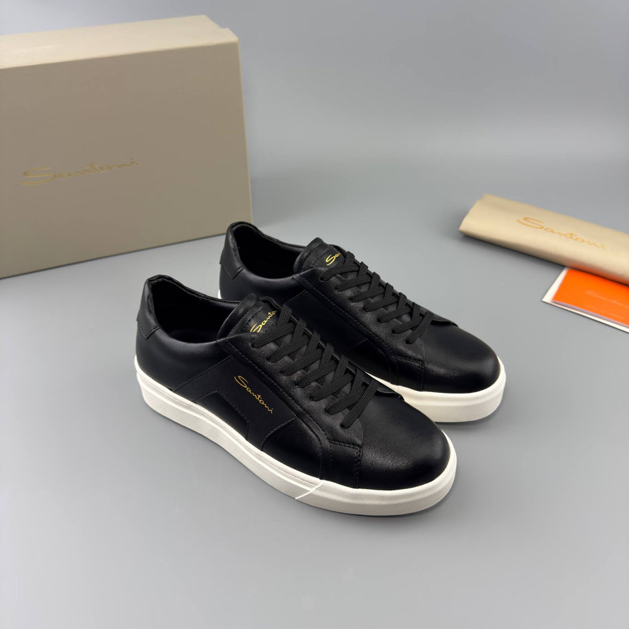 Santoni Leather Classic Sneaker