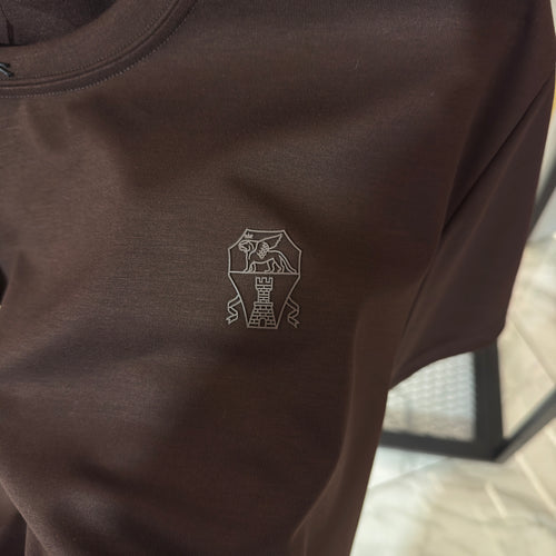 Brunello Cucinelli Logo Detaylı İthal Kumaş T-Shirt