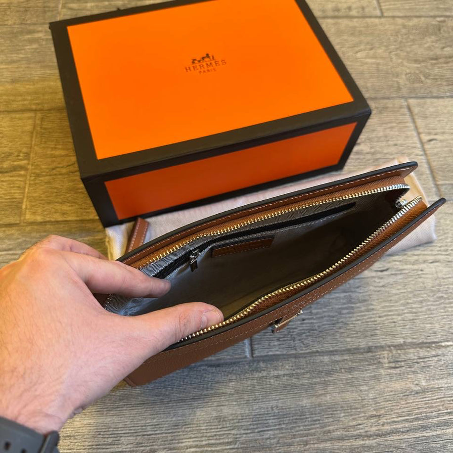 Hermes Dokumatık Erkek El Çantası