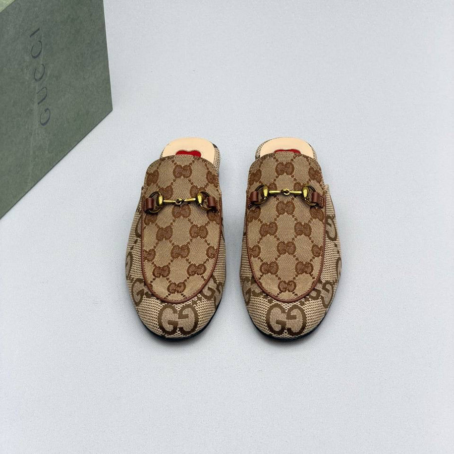Gucci Horsebit GG Canvas Mule