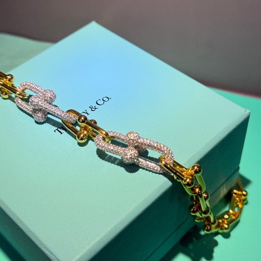 Tiffany Hardwear (Gold 3’Taşlı) Kolye