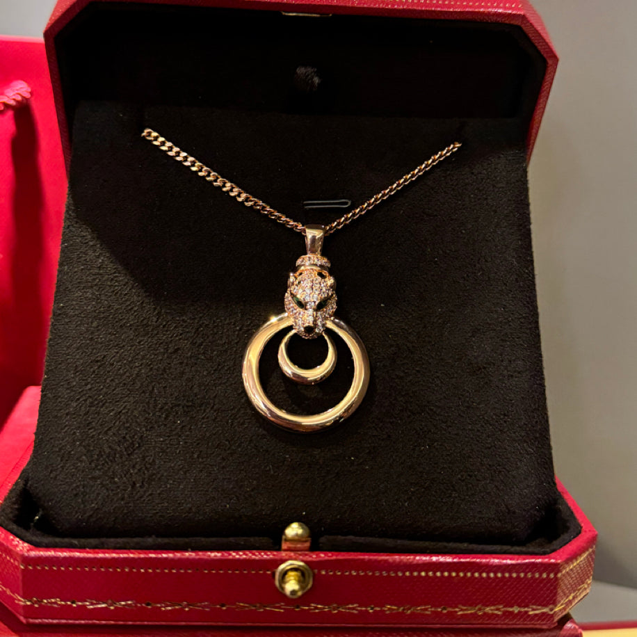 Cartier Panther Rose Taşlı Kolye