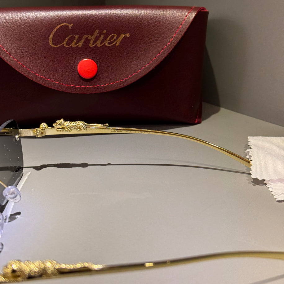 Cartier Unisex Gözlük ( Siyah Cam Gold Sap)