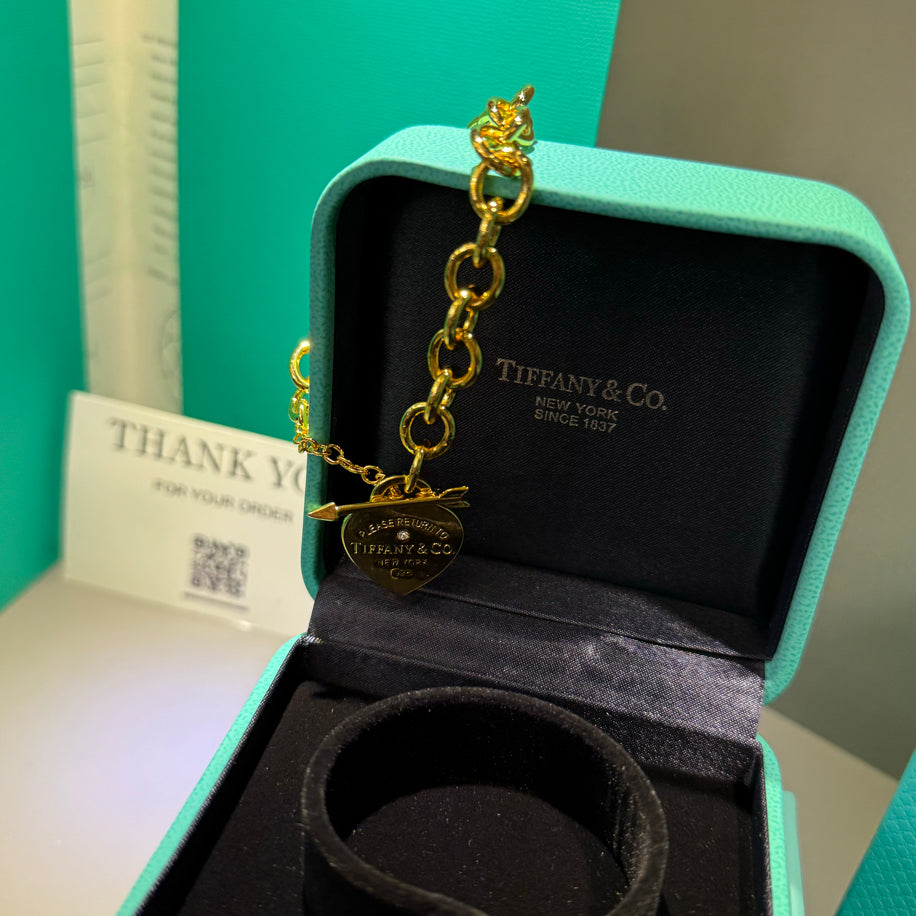 Tiffany Unisex Gold Bileklik