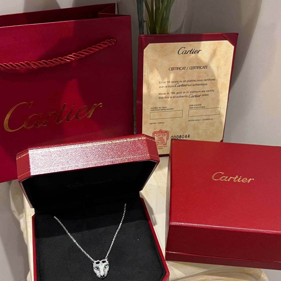 Cartier Panther Silver Taşlı Kolye
