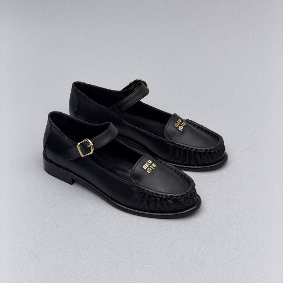 Miu Miu Mary Jane Leather Loafer