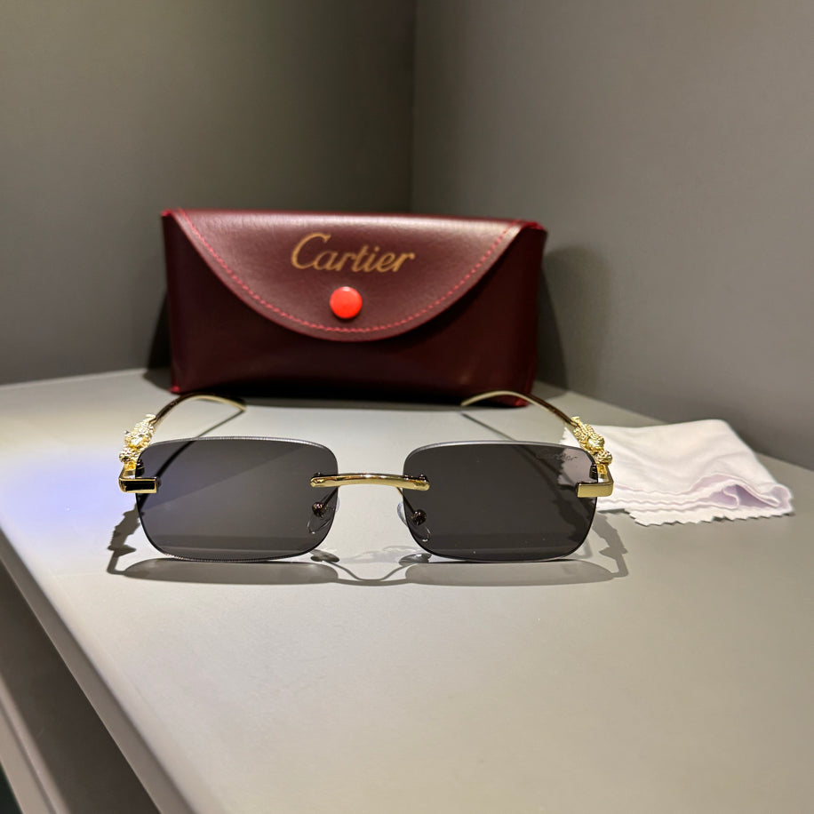 Cartier Unisex Gözlük ( Siyah Cam Gold Sap)