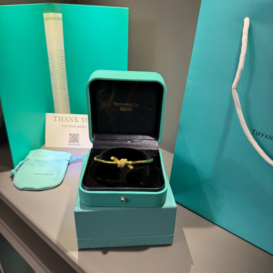 Tiffany Gold Yarım Taşlı Bileklik