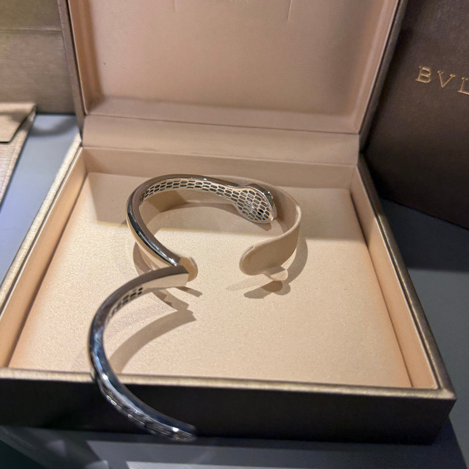 Bvlgari Serpenti Unisex Bileklik (Silver Taşlı )