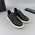 ZEGNA Triple Stitch Leather Sneaker
