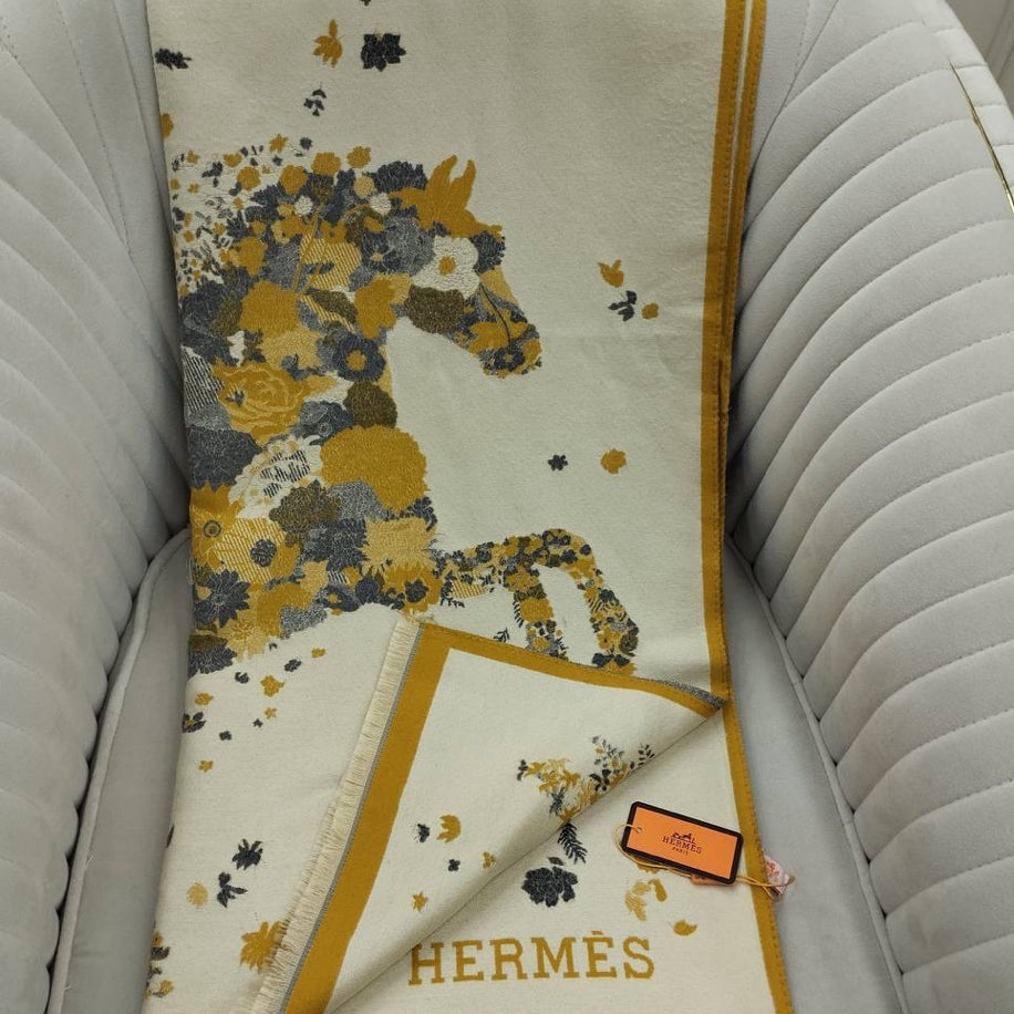 KARIŞIK Hermes Hakiki Kaşmir İpek Şal