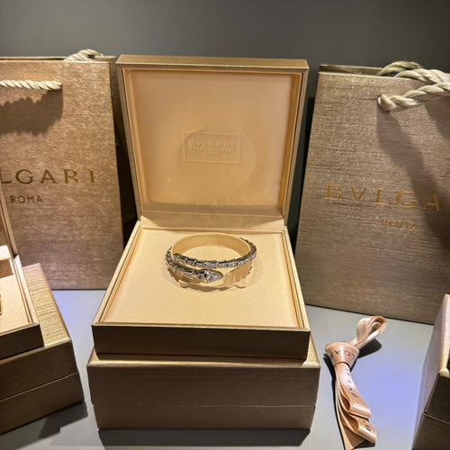 Bvlgari Serpenti Viper Bileklik (Silver Taşlı)