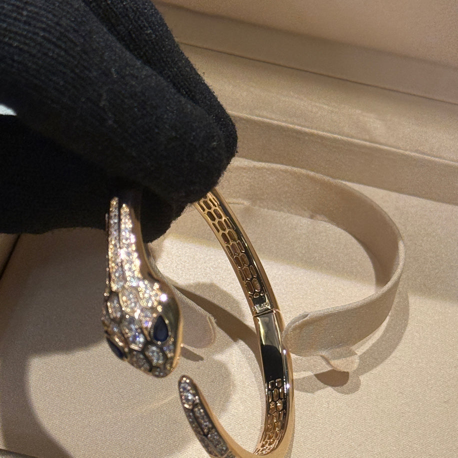 Bvlgari Serpenti Unisex Bileklik (Rose Taşlı )