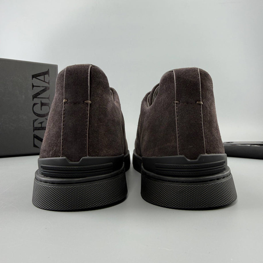 ZEGNA Triple Stitch Suede Sneaker