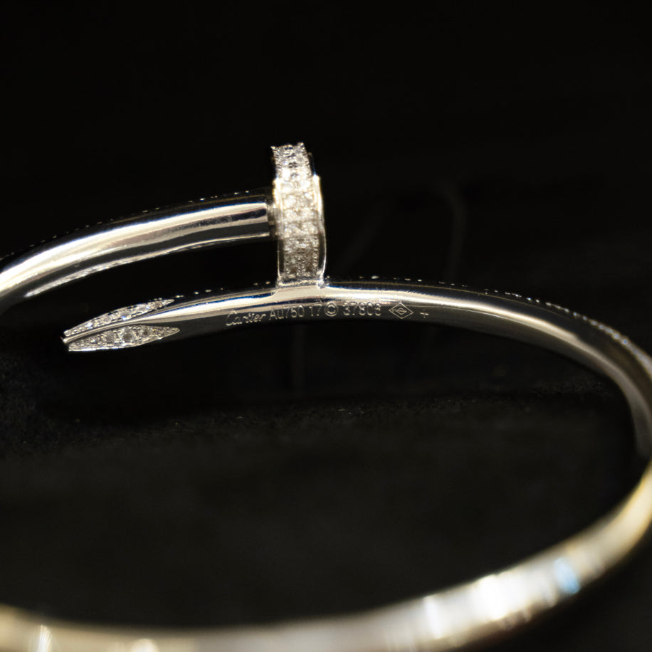 Cartier Unisex Bileklik (Silver) Full Taşlı