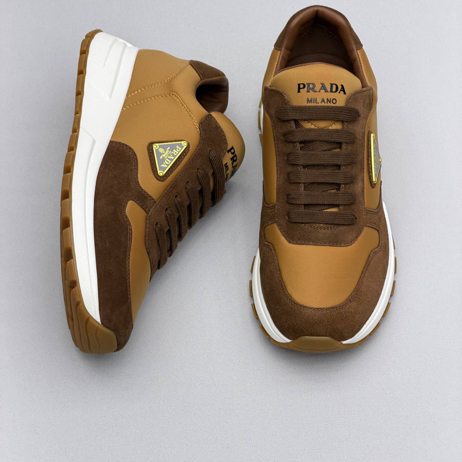 Prada Prax Re-Nylon Suede Sneakers