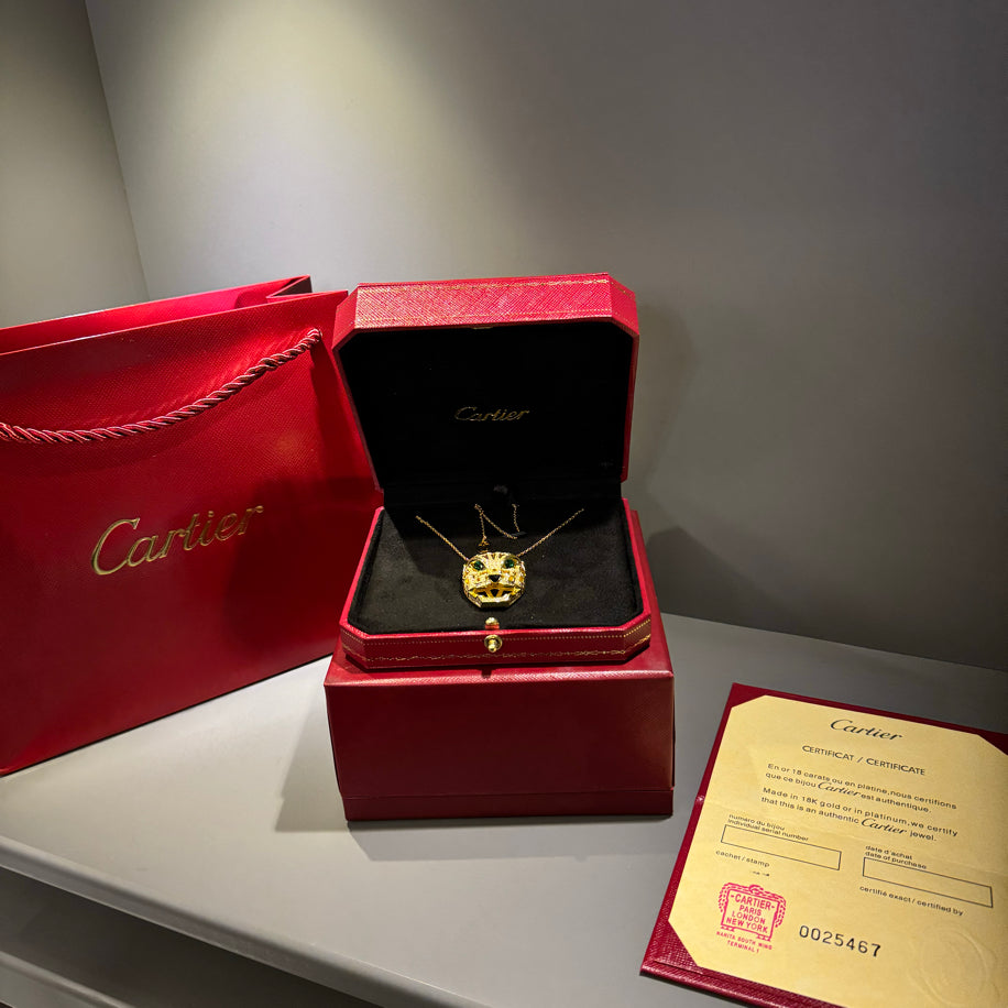 Cartier Panther Gold Taşlı Kolye