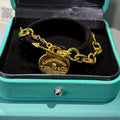 Tiffany Unisex Gold Bileklik