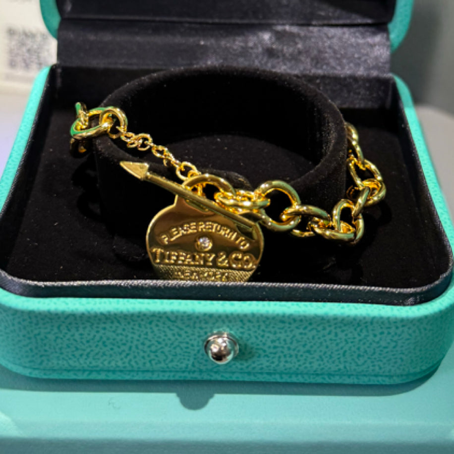 Tiffany Unisex Gold Bileklik