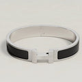 Hermes H Silver Siyah (Fırçalanmış) Bileklik