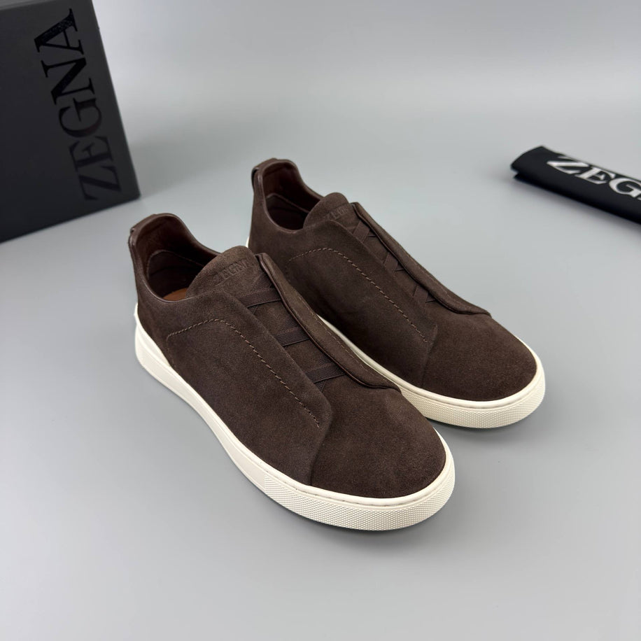 ZEGNA Triple Stitch Suede Sneaker