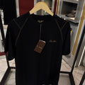 Loro Piana Logo Detaylı İthal Kumaş Bisiklet Yaka T-shirt