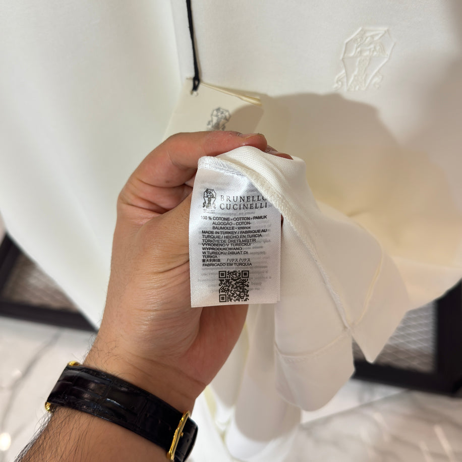 Brunello Cucinelli Logo Detaylı İthal Kumaş T-Shirt