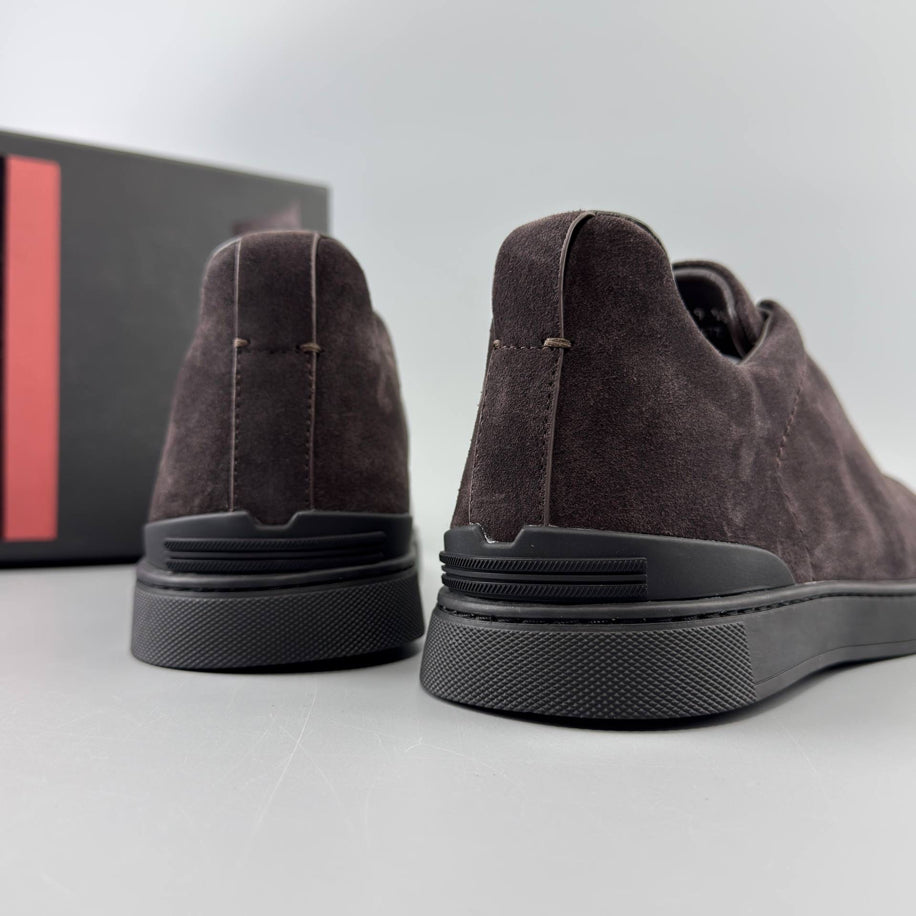 ZEGNA Triple Stitch Suede Sneaker