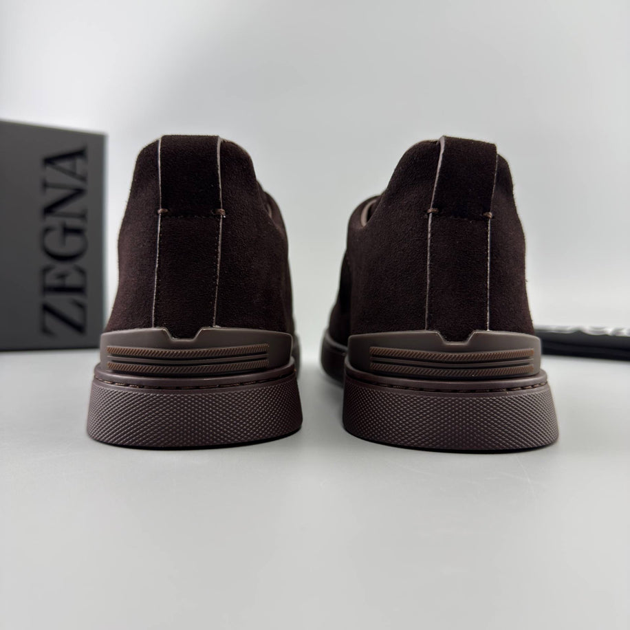 ZEGNA Triple Stitch Suede Sneaker