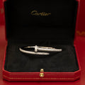 Cartier Unisex Bileklik (Silver) Full Taşlı