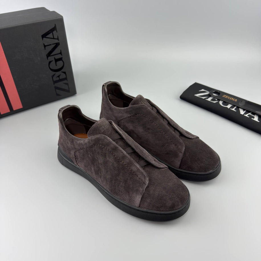 ZEGNA Triple Stitch Suede Sneaker