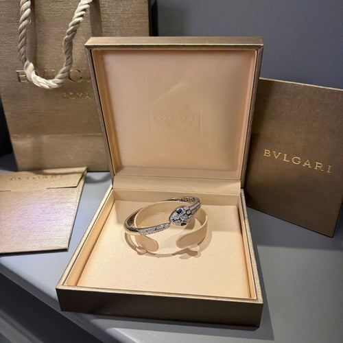 Bvlgari Serpenti Unisex Bileklik (Silver Taşlı )