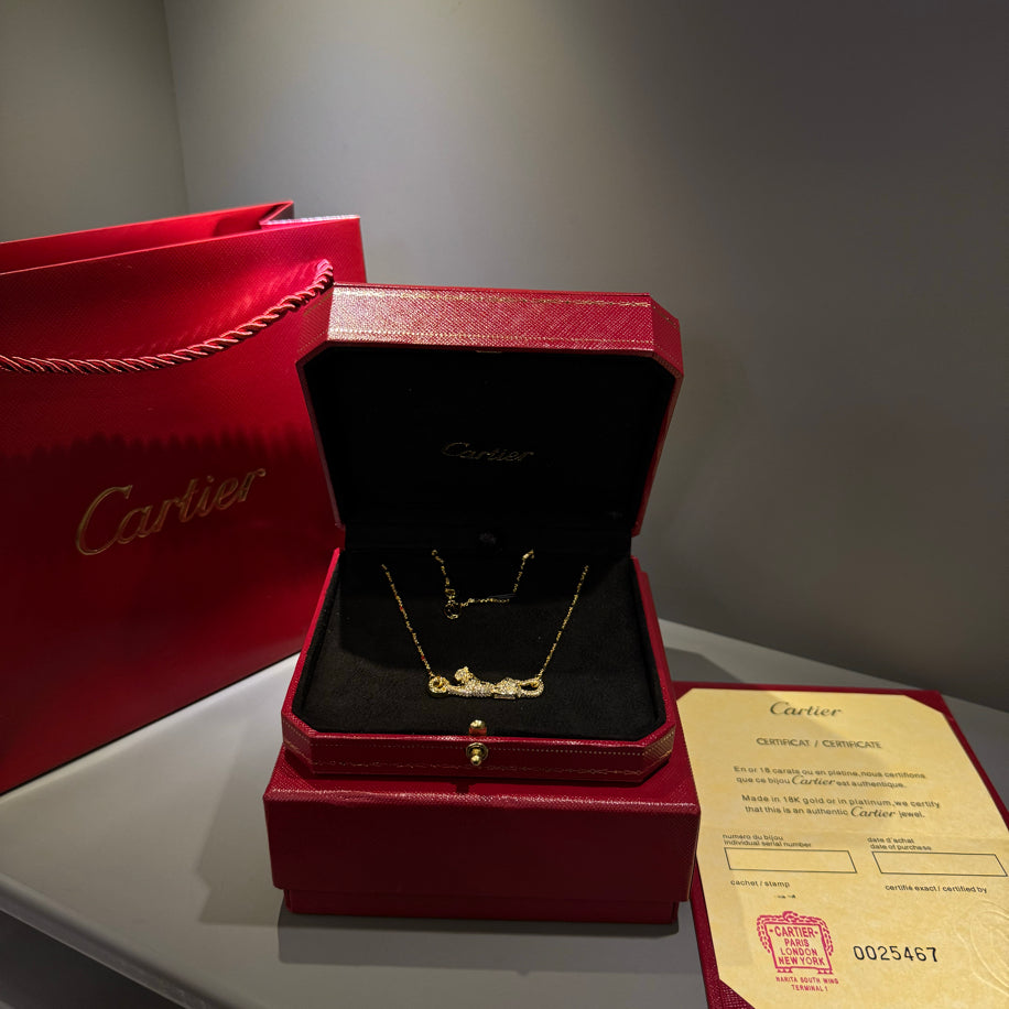 Cartier Panther (Gold) Taşlı Kolye