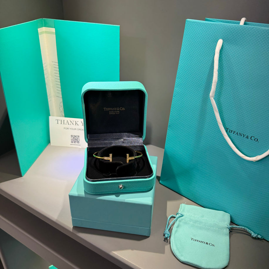 Tiffany T Gold Taşlı Bileklik
