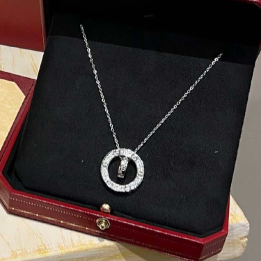 Cartier Love Kolye Taşlı Özel Ürün!