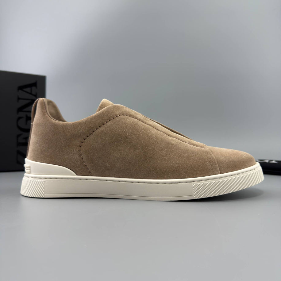 ZEGNA Triple Stitch Suede Sneaker